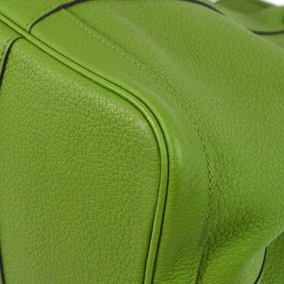 HERMES 2009 Green Negonda Garden Party PM Tote Bag 172406 - Picture 4 of 10